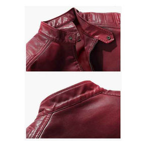 Ventes en gros de vestes en cuir pour hommes de haute qualité avec col montant et logo frontal, design personnalisé 2025 - Service OEM - Product Image 3