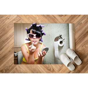 Tapis imprimé moderne au design contemporain pour espace de vie, tapis doux non tissé - Product Image 1