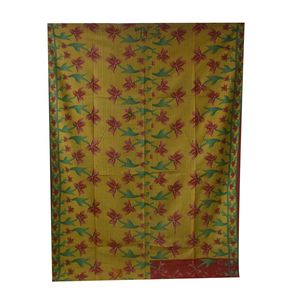 Meilleure vente patchwork et design floral réversible couture à la main indien vintage sari kantha couette, couverture confortable - Product Image 1