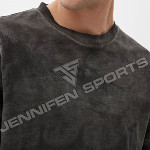 Custom Men's High Quality <b>Drop</b> Shoulder <b>Acid</b> Washed T-Shirt Lightweight Breathable Quick Dry Streetwear 100% Cotton T-Shirt - Product Image 2