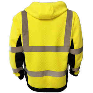 OEM Wholesale Price Working Safety Wear Men's Reflective Safety Hoodie For Sale Hi <b>Vis</b> Safety Jackets - Product Image 2