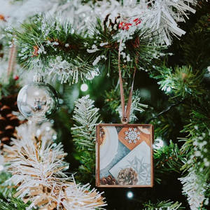 Recién llegado, superventas, marco de fotos de tamaño Mini, adorno de forma cuadrada con acabado de cobre antiguo, decoración de flores prensadas en casa - Product Image 3