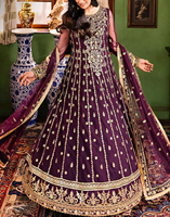 Robe longue maxi imprimée, élégante, brodée, style ethnique, en Georgette, Salwar Kameez, tenue de mariée, pour soirée, en lin d'hiver respirant