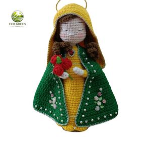 Poupée Sainte Martin de Porres en crochet gaufré faite à la main, statue religieuse en peluche, vente en gros, cadeau catholique noir, pour la Sainte-Marguerite, Thanksgiving - Product Image 4