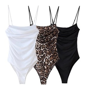 Top tendance respirant maillots de bain femmes sans manches été maillot de bain décontracté personnalisé élégant Design une pièce body - Product Image 4