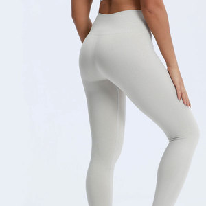 Leggings Casuales de Cintura Media para Mujer, de Alta Calidad, Spandex/Poliéster, Secado Rápido, Transpirables, Uniformes con Logotipo Personalizado, Servicio OEM - Product Image 2