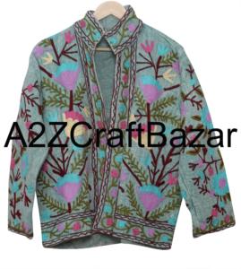 Chaqueta de Invierno de Algodón con Bordado Suzani para Mujer, Estilo Bohemio Étnico Hecho a Mano, Estilo Vintage - Product Image 6