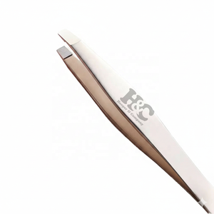 Pinzas Profesionales para Cejas, Pinzas para Pestañas con Punta Inclinada, Acero Inoxidable, Duraderas, Reutilizables, Logotipo Láser Personalizado - Product Image 4