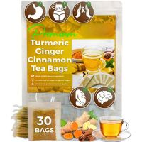 Thé en sachet à base de plantes au curcuma, au gingembre, au citron et à la cannelle, marque privée, Vietnam
