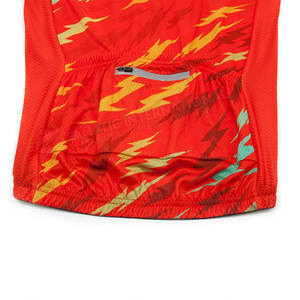 Maillot de ciclismo ligero personalizable para hombre, ropa deportiva de manga corta de secado rápido, material transpirable, tiras reflectantes - Product Image 6