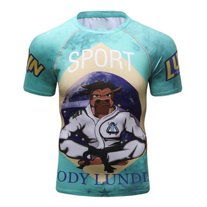 Protector de erupción personalizado en blanco púrpura, equipo de kickboxing de alta calidad, equipo de BJJ y protector de erupción clasificado NO GI para entrenamiento - Product Image 2