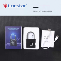 Serrure intelligente à empreintes digitales étanche Locstar, cadenas sans clé, boîte à clés, sac, valise, charge USB, étanche : IP65