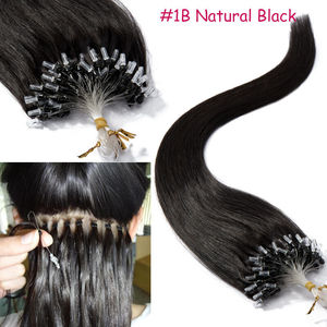 Trinh nữ châu âu <span class=keywords><strong>Micro</strong></span> <span class=keywords><strong>Loop</strong></span> phần mở rộng tóc với siêu đôi và đôi rút ra kết thúc - Product Image 6