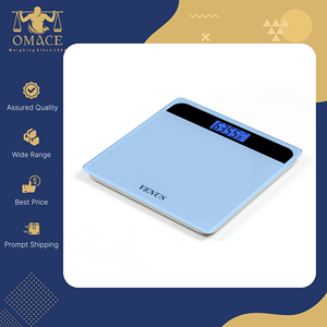 เครื่องชั่งน้ำหนักในห้องน้ำดิจิตอลที่ทันสมัยแบบแพลตฟอร์มกันลื่นพร้อมกระจกสี2V AAA อุปกรณ์และอุปกรณ์ทดสอบแบตเตอรี่ - Product Image 3