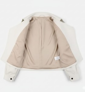 Chaqueta Blanca Extra Grande para Mujer, Estilo Motero Asimétrico, Abrigo de Piel de Oveja Suave, Corte Holgado, Ecológico, Moda de Invierno - Product Image 5