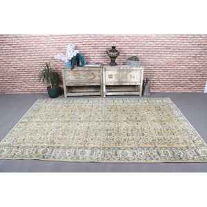 Alfombra Turca Vintage, Alfombra de 6x8.8 pies, Alfombra de Lana con Puntos Azules - Product Image 2