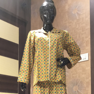 Ropa de dormir estampada de algodón de último diseño para mujer disponible a precio al por mayor para la venta - Product Image 1