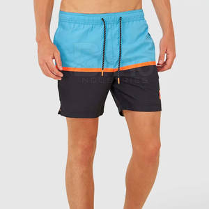 Pantalones cortos de playa de secado rápido de patrón sólido de calle alta personalizados de OEM para hombre, bañadores de verano transpirables para la venta en línea - Product Image 1