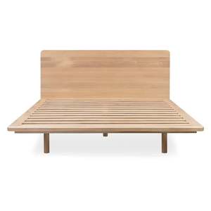 Cadre de lit moderne en teck massif et matériaux de haute qualité pour une utilisation en intérieur dans la chambre. - Product Image 1