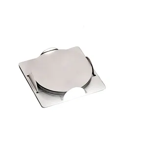 Wholesale Best Selling Stainless Steel Coasters Set for Coffee Table Cum Tea Coasters Coaster Holder Dinning Table Decoration