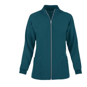 Nouveau Style femmes haute qualité multicolore veste d'allaitement Snap avant à manches longues fermeture éclair conçu pour les uniformes Scrubs - Product Image 3