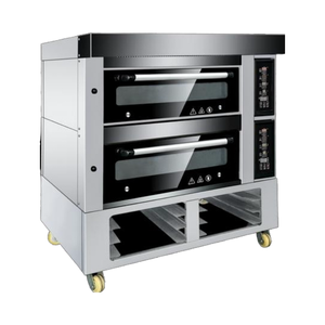 Hot Bán Thương Mại Kỹ Thuật Số Tự Động Bánh Lò 3 Sàn 9 Khay Gas Điện Sàn Lò Nướng Cho Pizza/Bánh Nhà Hàng - Product Image 5