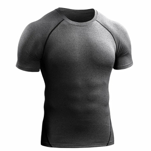 Chemise de compression de fitness à séchage rapide pour homme Saleh Enterprises, manches courtes, extensible, polyester et élasthanne, ajustée, vêtements de sport - Product Image 6