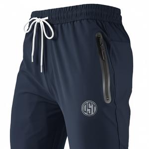 Pantalones Deportivos Casuales para Hombre con Cintura Elástica, Cordón Ajustable, Bolsillo con Cremallera, Corte Ajustado, Pantalones de Chándal, Suministro al por Mayor ODM - Product Image 3