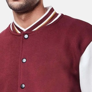 แจ็กเก็ตผู้ชายแขนหนังปักลายกำมะหยี่สำหรับใส่ไปวิทยาลัยเบสบอลเลตเตอร์ - Product Image 6