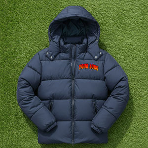 Chaqueta Bomber de Invierno para Hombre de Alta Calidad, Impermeable, Transpirable, con Cuello Alto, Forro de Lana, Protección UV y Estampado Personalizado en la Parte Delantera - Product Image 1