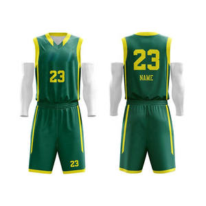 Individuell bedruckbares Unisex-Basketball-Uniform-Set, 100 % Baumwolle, schnelltrocknend, atmungsaktiv, leicht, Sporttrikot, Shorts, Teamkleidung - Product Image 4