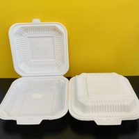 Nouveau style 2026, boîtes à emporter en plastique à clapet pour restaurants, MFPP, 1-2-3 compartiments, conteneur articulé