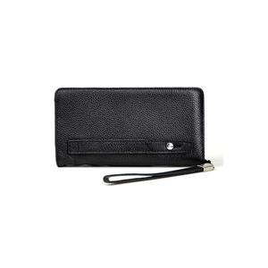 Pochette da uomo in pelle nera