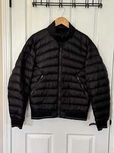 Blouson Bomber Puffer Homme Duvet d'oie Noir Full Zip Packable Zip Up à vendre - Product Image 2