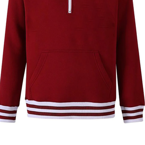 Sweat-shirt d'hiver en molleton à col zippé en mélange de coton Krimson |   Unisexe, écologique, imprimé, délavé à l'acide, broderie grecque sur le devant - Product Image 6