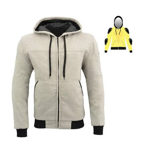 เสื้อฮู้ดผ้าฟลีซคุณภาพสูง น้ำหนักเบา สำหรับผู้ชาย ผลิตจากเคฟลาร์ พิมพ์โลโก้ตามสั่ง ผ้าฝ้าย 100% เสื้อฮู้ดลำลองแบบเรียบ - Product Image 1