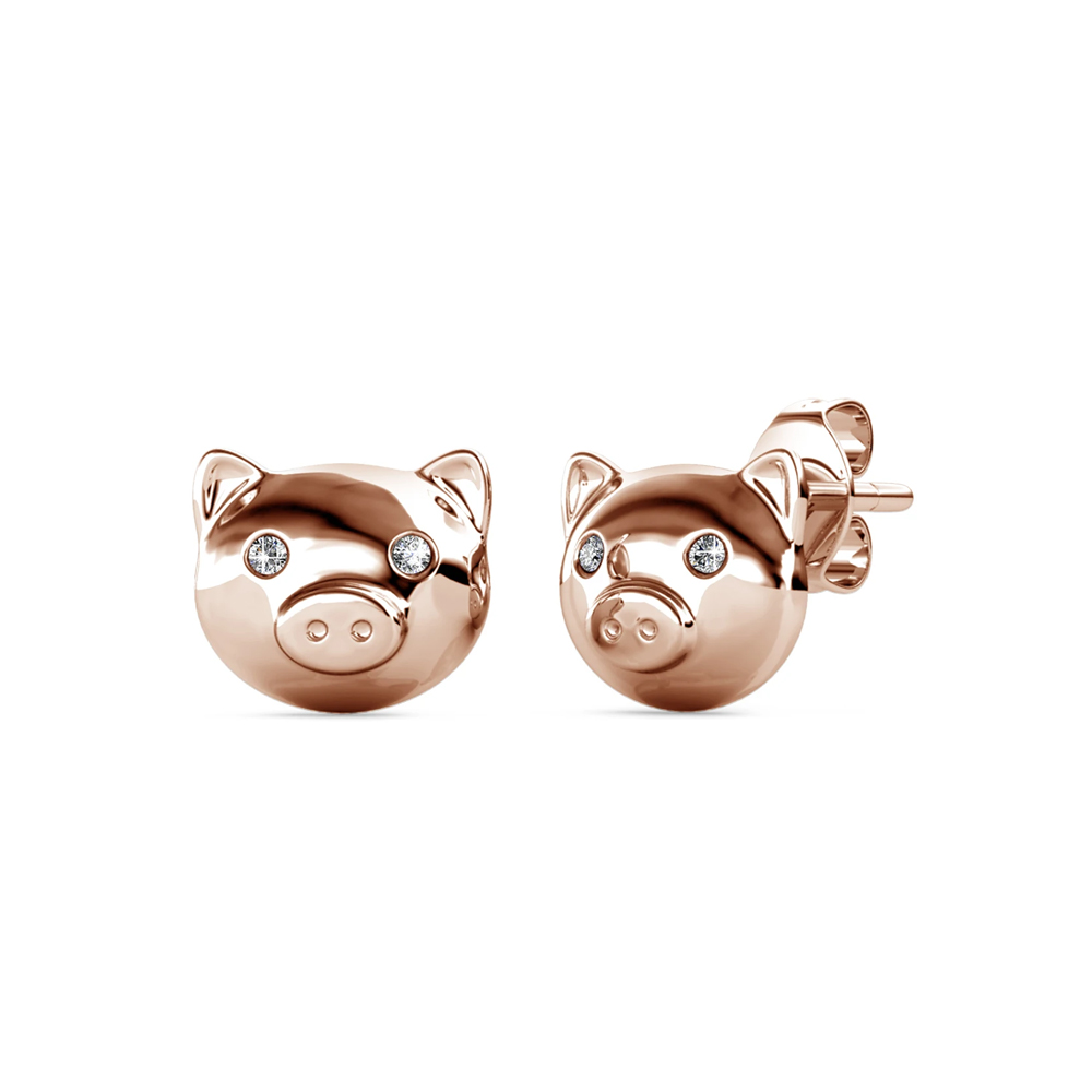 Brass 18k Rose Gold Plated Kid Earrings