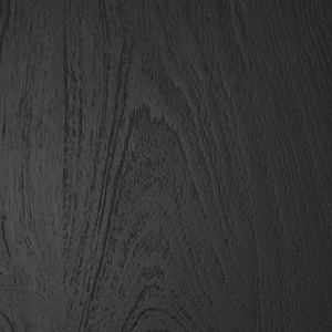 Aggressive Bold Look Black Wood Stacked Pedestal Base Solid Wood With Sandblasted Natural Grain <b>Round</b> Shape Home <b>Dining</b> <b>Table</b> - Product Image 5