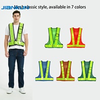 Gilet de sécurité réfléchissant Jiankun haute visibilité, classe 2 ANSI, respirant, avec logo, étanche, éclairage LED pour travaux de construction personnels