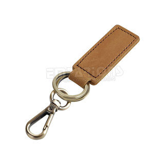 Genuine Leather Keychain Holder <b>Ring</b> Strap <b>Keys</b> For Men Women <b>Custom</b> Logo Promotion Gift Keychain - Product Image 6