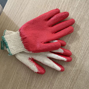 Gants enduits de caoutchouc vietnamien Gants de travail de sécurité anti-coupures et antidérapants avec coton réutilisable semi-enduit de latex pour le jardinage - Product Image 1