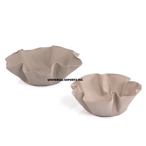 Cuenco de Chocolate árabe de forma redonda de diseñador hecho a mano, juego de dos de Metal ecológico para mesa, cuencos de postre decorativos - Product Image 1