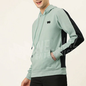 Meilleur design de pulls à capuche pour hommes Logo personnalisé Hiver Streetwear Polyester/Coton Motif solide Teint uni-En vente! - Product Image 4