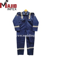 Baju Kerja Safety Coverall Logo Kustom Pekerja Konstruksi Visibilitas Tinggi Reflektif Katun Overall Pakaian Kerja
