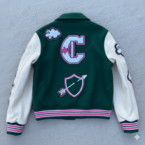 Blouson universitaire en toile pour homme, style moderne vintage, rétro classique streetwear, coupe bomber, veste de baseball, à capuche, col montant, fermeture éclair sur le devant - Product Image 2