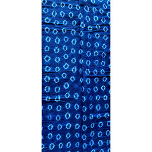 Fatto a mano Adire indaco Voile tessuto organico pettinato filato tessuto con stampa a blocchi per decorazioni per la casa rivestimento di tappezzeria-5 iarde su cotone - Product Image 1