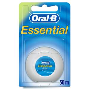 Fil dentaire ciré Oral-B Essential Mint 50 m de longueur pour un soin buccal efficace - Product Image 1