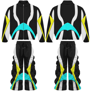 Combinaison coupe-vent décontractée pour homme en nylon respirant, solide, faible MOQ, légère, grande taille, sur mesure, 2 pièces - Product Image 1