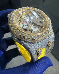 Jam tangan gelang antik desain baru Logo kustom jam tangan Bezel dekoratif VVS Moissanite jam tangan dada keluar dari <span class=keywords><strong>India</strong></span>