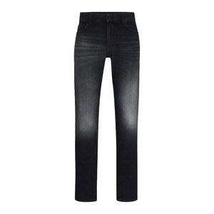 Jeans droits vintage lavés à boutons respirants personnalisables pour hommes, pantalon en denim slim fit, vêtements décontractés - Product Image 2